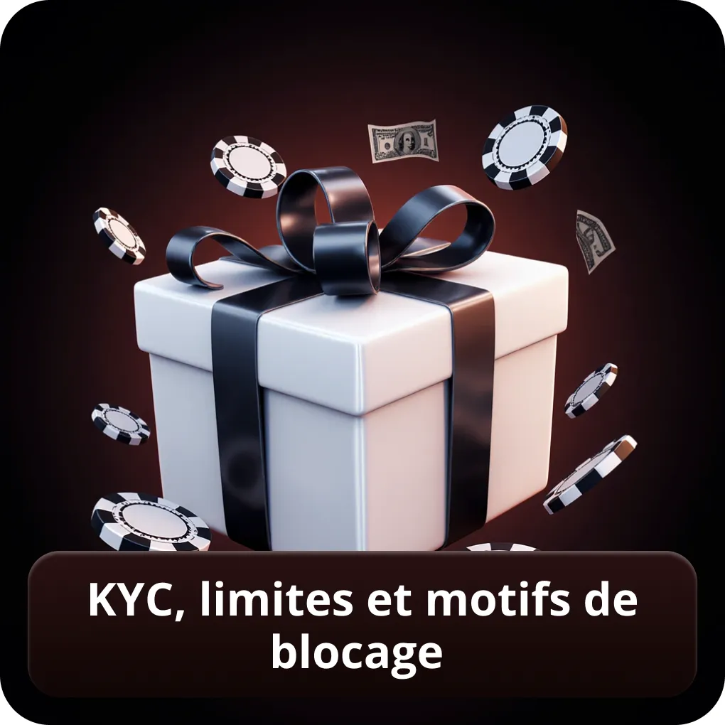 KYC, limites et motifs de blocage